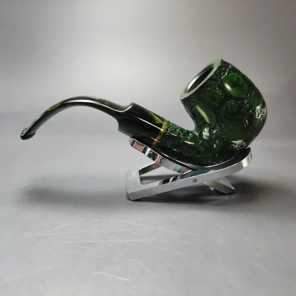 Savinelli Alligator Green 614 Rusticated Oom Paul Estate Briar Pipe, Italian Estates - Image 7