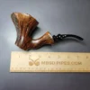 Sven Lar B Magnum Spot Carved Freehand Estate Briar Pipe, American Estates - Image 9