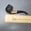 Al Pascia Classic Line Partially Rusticated Bent Billiard Estate Briar Pipe, Unsmoked - Image 9