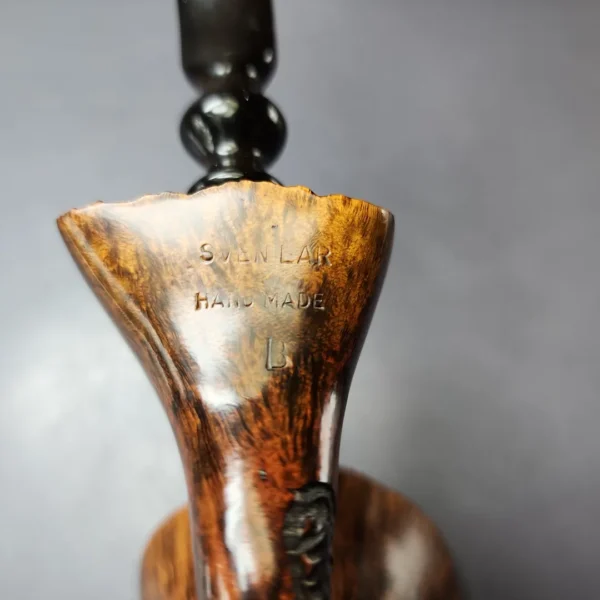 Sven Lar B Magnum Spot Carved Freehand Estate Briar Pipe, American Estates - Image 11