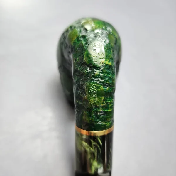 Savinelli Alligator Green 614 Rusticated Oom Paul Estate Briar Pipe, Italian Estates - Image 11