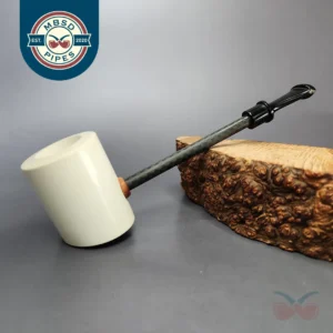 MBSD Meerschaum Deluxe Smooth Poker Block Meerschaum Pipe, New