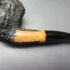 Al Pascia Classic Line Partially Rusticated Bent Billiard Estate Briar Pipe, Unsmoked - Image 11