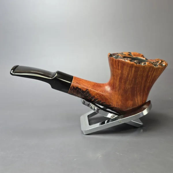 Savinelli Autograph 3 Partially Sandblasted Freehand Estate Briar Pipe, Italian Estates, 6mm - Image 4