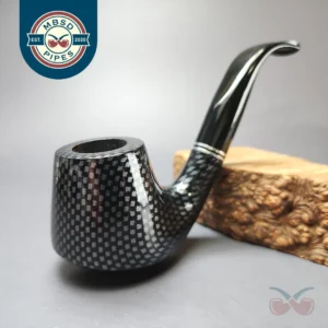 Molina Carbon Smooth Brandy Volcano Estate Briar Pipe, Unsmoked, 9mm