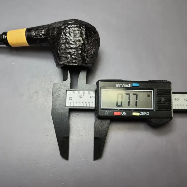 MBSD Briars by Piero Vitale Black Rusticated Author w/ Boxwood Briar Pipe, New - Image 10