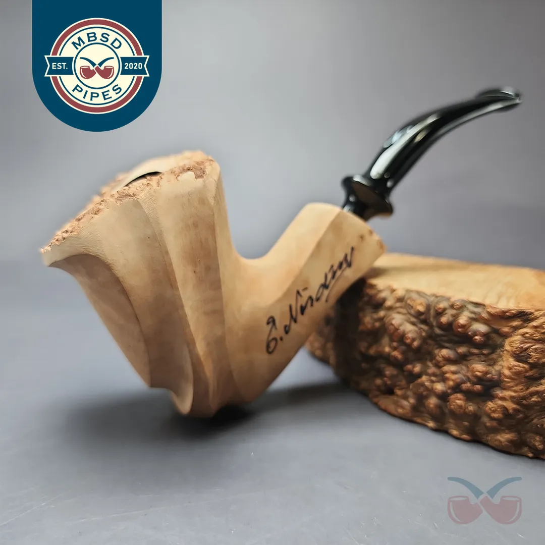 Nording Signature Natural Smooth Freehand Estate Briar Pipe, Unsmoked