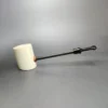 MBSD Meerschaum Deluxe Smooth Poker Block Meerschaum Pipe, New - Image 3