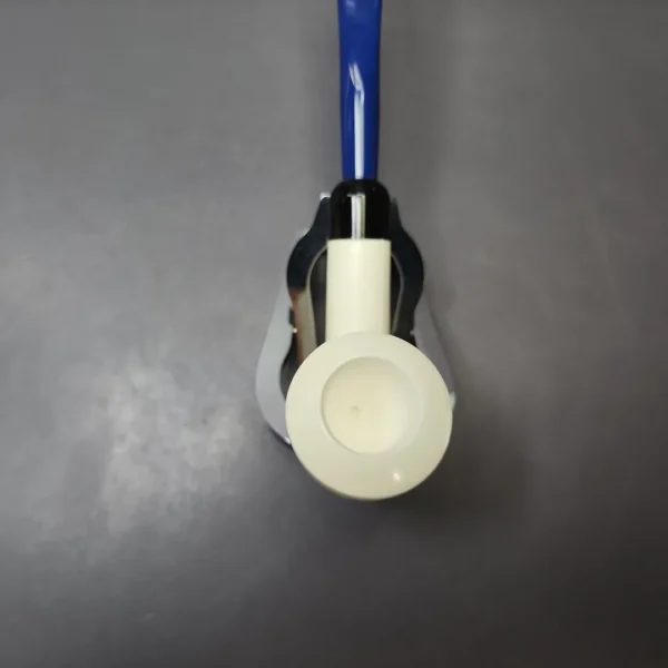 Smooth Bent Dublin w/ Blue Stem & Case Estate Block Meerschaum Pipe, Unsmoked - Image 5