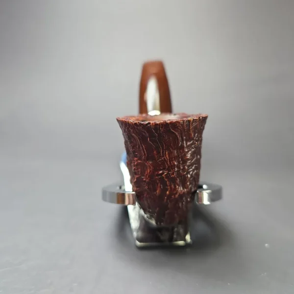 Peterson Irish Harp 05 Sandblasted Calabash w/ Silver Estate Briar Pipe, Irish Estates - Image 3