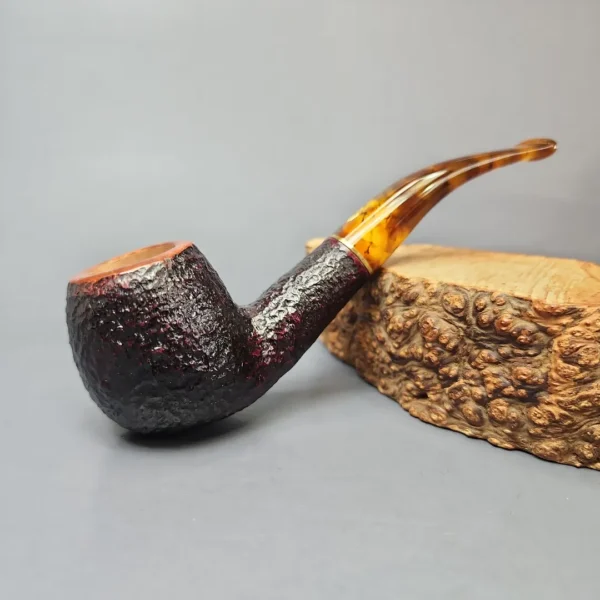 Savinelli Tortuga 626 Partially Rusticated Apple Estate Briar Pipe, Unsmoked, 6mm - Image 4
