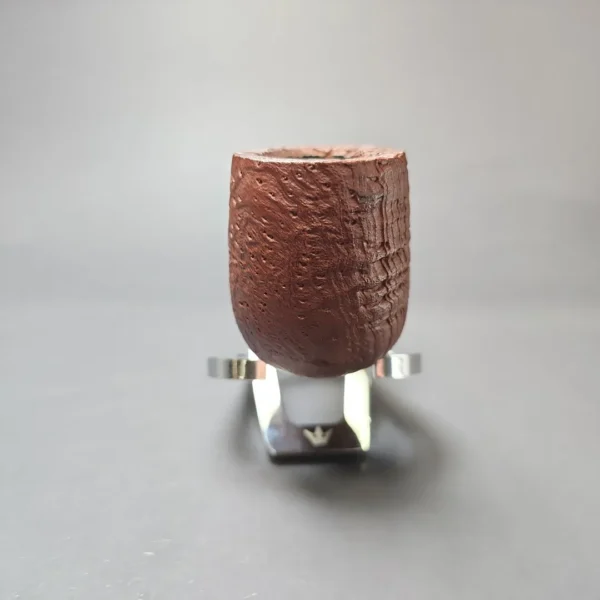 MBSD Briars by Piero Vitale Red Sandblasted Billiard w/ Boxwood Briar Pipe, New - Image 3