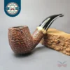 Savinelli Tevere 616 KS Rusticated Bent Billiard Estate Briar Pipe, Italian Estates, 6mm