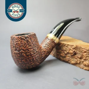 Savinelli Tevere 616 KS Rusticated Bent Billiard Estate Briar Pipe, Italian Estates, 6mm