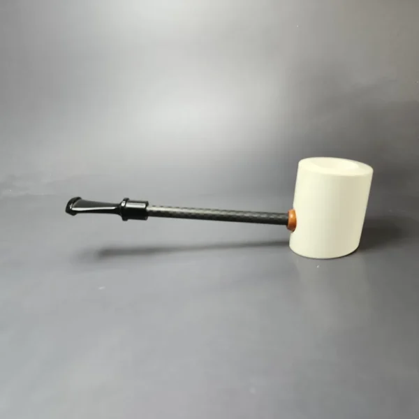 MBSD Meerschaum Deluxe Smooth Poker Block Meerschaum Pipe, New - Image 8