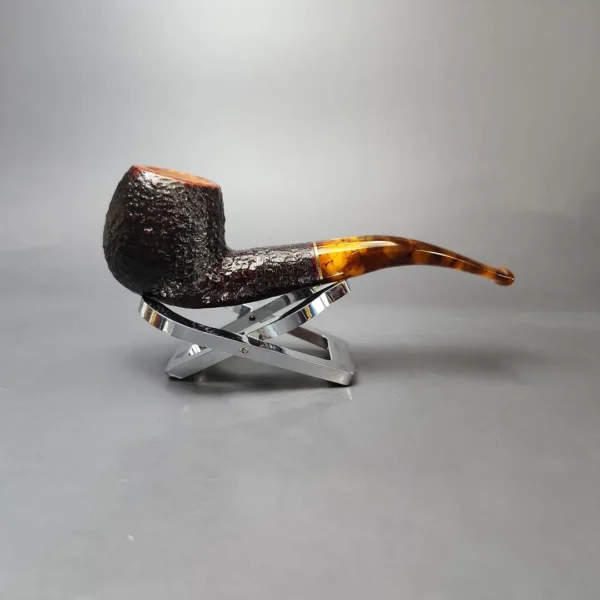 Savinelli Tortuga 626 Partially Rusticated Apple Estate Briar Pipe, Unsmoked, 6mm - Image 5