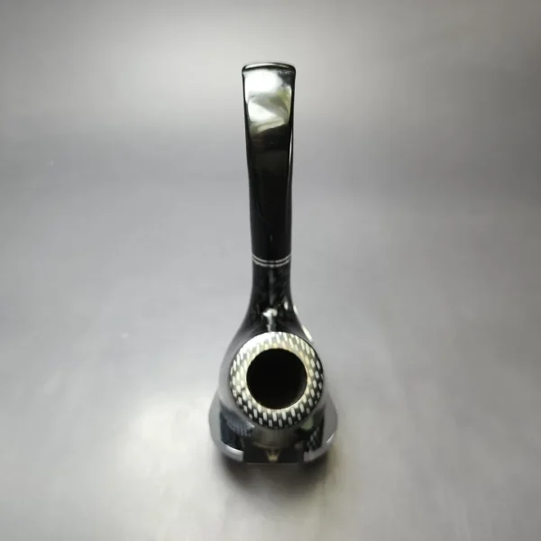 Molina Carbon Smooth Brandy Volcano Estate Briar Pipe, Unsmoked, 9mm - Image 7