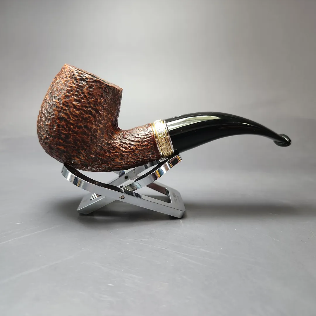 Savinelli Tevere 616 KS Rusticated Bent Billiard Estate Briar Pipe, Italian Estates, 6mm - Image 2