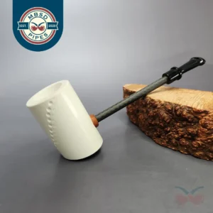 MBSD Meerschaum Deluxe Smooth Poker Block Meerschaum Pipe, New