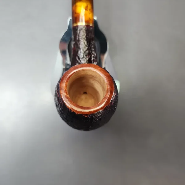 Savinelli Tortuga 626 Partially Rusticated Apple Estate Briar Pipe, Unsmoked, 6mm - Image 7