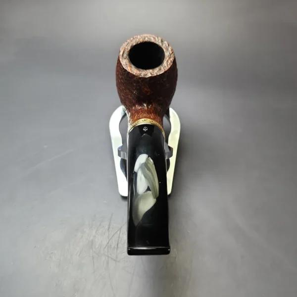 Savinelli Tevere 616 KS Rusticated Bent Billiard Estate Briar Pipe, Italian Estates, 6mm - Image 4
