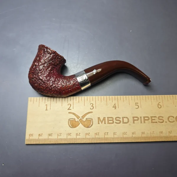 Peterson Irish Harp 05 Sandblasted Calabash w/ Silver Estate Briar Pipe, Irish Estates - Image 9