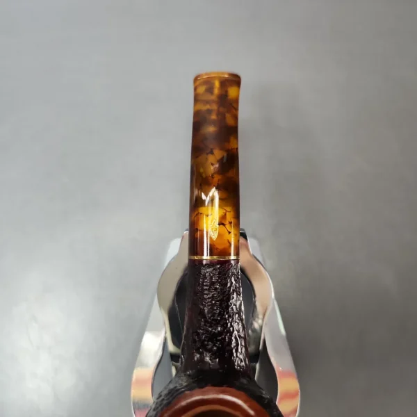 Savinelli Tortuga 626 Partially Rusticated Apple Estate Briar Pipe, Unsmoked, 6mm - Image 8