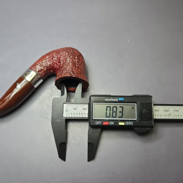 Peterson Irish Harp 05 Sandblasted Calabash w/ Silver Estate Briar Pipe, Irish Estates - Image 10
