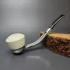 Falcon Classic Bent w/ MBSD Meerschaum Rhodesian Block Meerschaum Bowl Pipe, New - Image 2