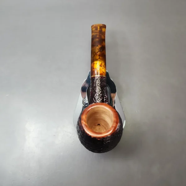 Savinelli Tortuga 626 Partially Rusticated Apple Estate Briar Pipe, Unsmoked, 6mm - Image 9