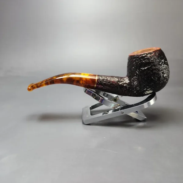 Savinelli Tortuga 626 Partially Rusticated Apple Estate Briar Pipe, Unsmoked, 6mm - Image 10