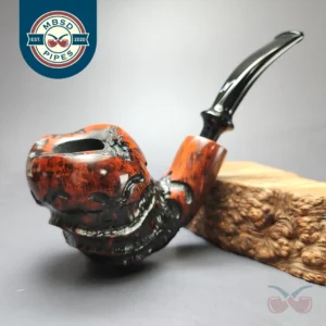 Nording Abstract Partially Rusticated Freehand Estate Briar Pipe, Unsmoked