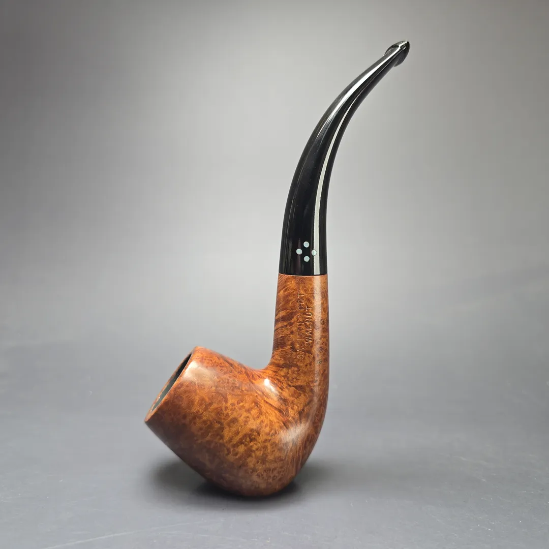 Sasieni 4 Dot Walnut Smooth Standing Billiard Estate Briar Pipe, English Estates - Image 2