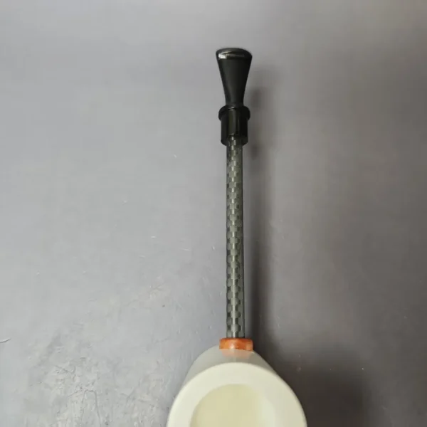 MBSD Meerschaum Deluxe Smooth Poker Block Meerschaum Pipe, New - Image 6