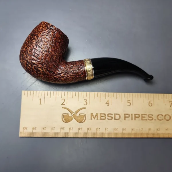 Savinelli Tevere 616 KS Rusticated Bent Billiard Estate Briar Pipe, Italian Estates, 6mm - Image 9