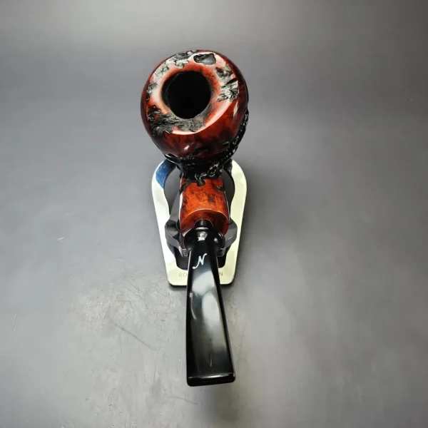 Nording Abstract Partially Rusticated Freehand Estate Briar Pipe, Unsmoked - Image 4
