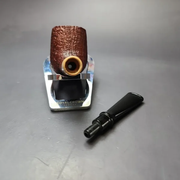 MBSD Briars by Piero Vitale Red Sandblasted Billiard w/ Boxwood Briar Pipe, New - Image 12