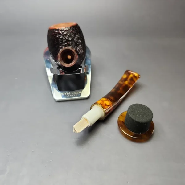 Savinelli Tortuga 626 Partially Rusticated Apple Estate Briar Pipe, Unsmoked, 6mm - Image 14