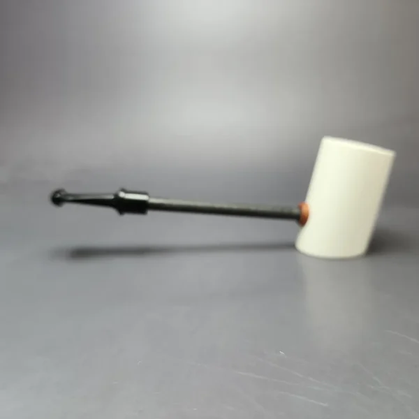 MBSD Meerschaum Deluxe Smooth Poker Block Meerschaum Pipe, New - Image 8