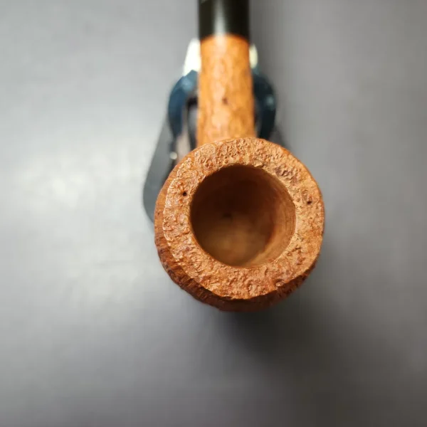 Charatan's Make Lane Era Free Hand Relief Sandblasted Billiard Estate Briar Pipe, Unsmoked - Image 4