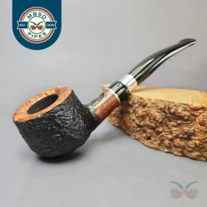 Molina 1 Partially Rusticated Pot Estate Briar Pipe, Unsmoked, 9mm