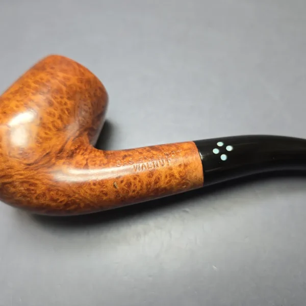 Sasieni 4 Dot Walnut Smooth Standing Billiard Estate Briar Pipe, English Estates - Image 6