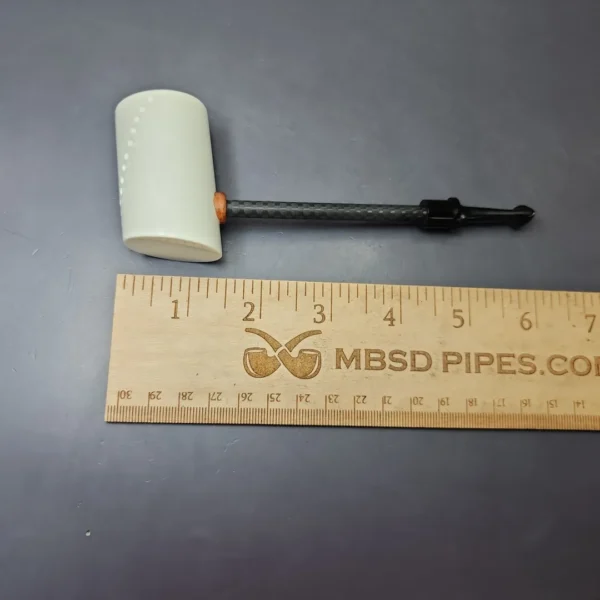 MBSD Meerschaum Deluxe Smooth Poker Block Meerschaum Pipe, New - Image 9