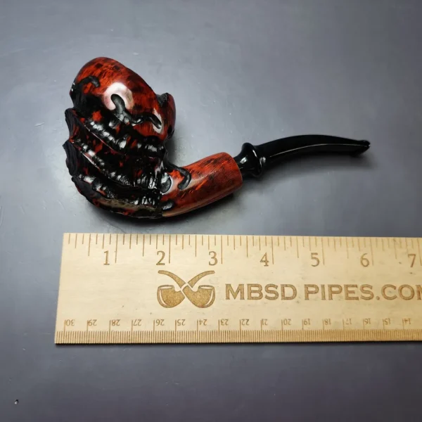 Nording Abstract Partially Rusticated Freehand Estate Briar Pipe, Unsmoked - Image 6