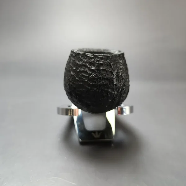 MBSD Briars by Piero Vitale Black Rusticated Author w/ Boxwood Briar Pipe, New - Image 3