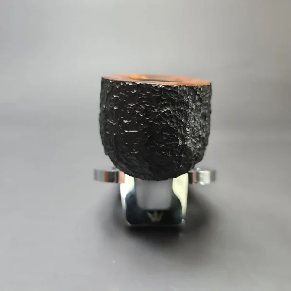 Molina 1 Partially Rusticated Pot Estate Briar Pipe, Unsmoked, 9mm - Image 3