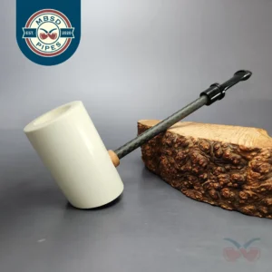 MBSD Meerschaum Deluxe Smooth Poker Block Meerschaum Pipe, New