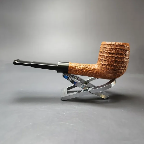 Charatan's Make Lane Era Free Hand Relief Sandblasted Billiard Estate Briar Pipe, Unsmoked - Image 7
