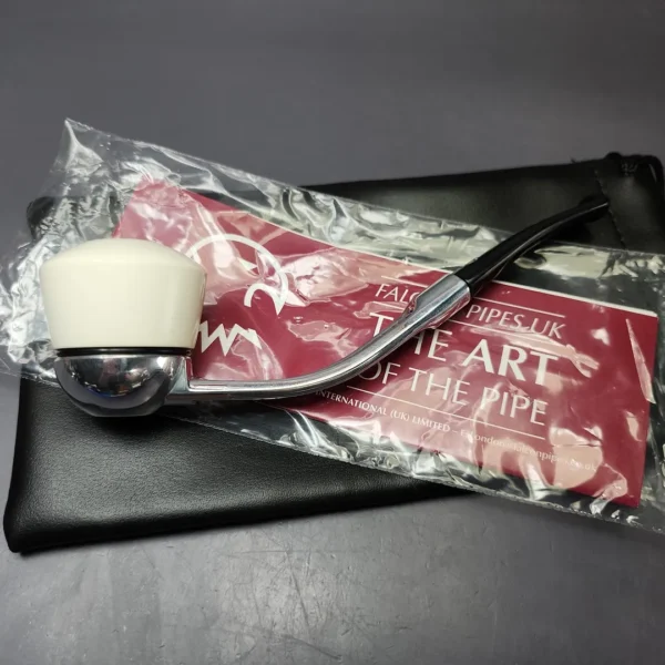 Falcon Classic Bent w/ MBSD Meerschaum Rhodesian Block Meerschaum Bowl Pipe, New - Image 12
