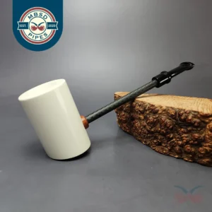 MBSD Meerschaum Deluxe Smooth Poker Block Meerschaum Pipe, New